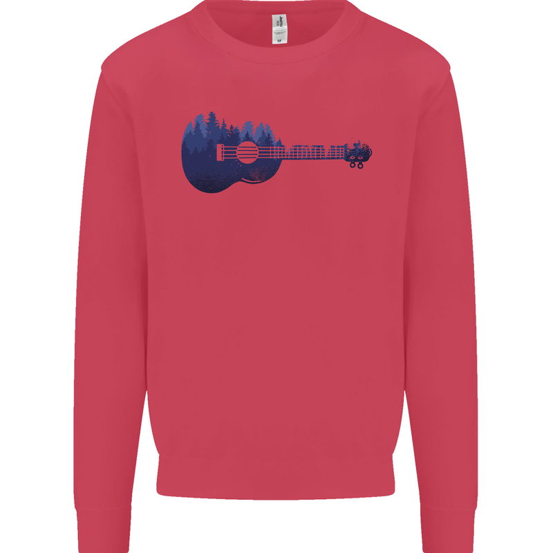 Ukulele Forest Guitar Music Guitarist Mens Sweatshirt Jumper Heliconia