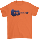 Ukulele Forest Guitar Music Guitarist Mens T-Shirt 100% Cotton Orange
