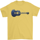 Ukulele Forest Guitar Music Guitarist Mens T-Shirt 100% Cotton Yellow