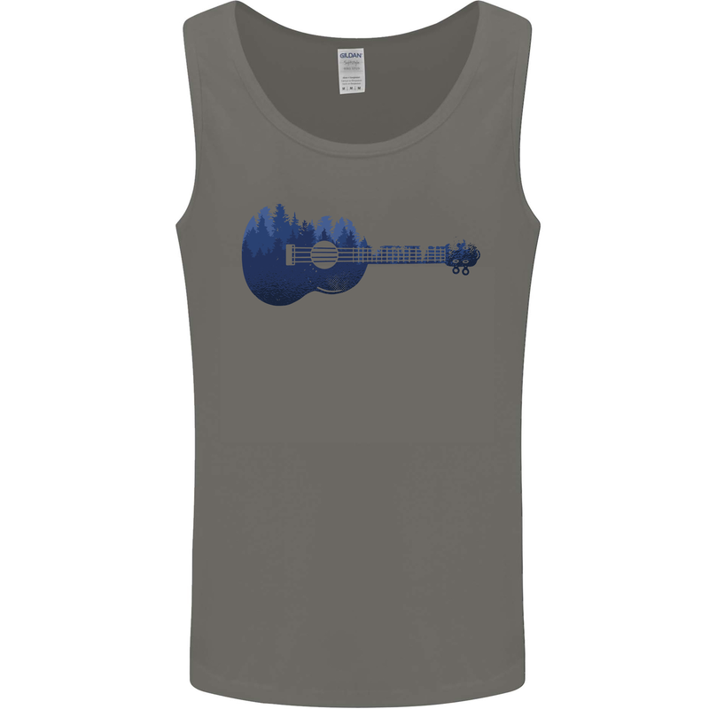 Ukulele Forest Guitar Music Guitarist Mens Vest Tank Top Charcoal