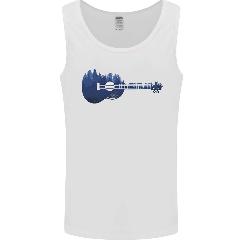 Ukulele Forest Guitar Music Guitarist Mens Vest Tank Top White