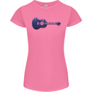Ukulele Forest Guitar Music Guitarist Womens Petite Cut T-Shirt Azalea