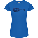 Ukulele Forest Guitar Music Guitarist Womens Petite Cut T-Shirt Royal Blue