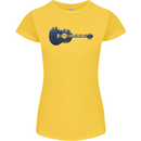 Ukulele Forest Guitar Music Guitarist Womens Petite Cut T-Shirt Yellow