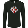 Ulster Flag N Ireland Gym Ripped Torn Mens Long Sleeve T-Shirt Black