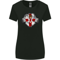 Ulster Flag N Ireland Gym Ripped Torn Womens Wider Cut T-Shirt Black