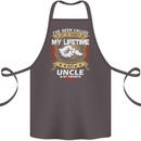 Uncle Is My Favourite Funny Fathers Day Cotton Apron 100% Organic Dark Grey