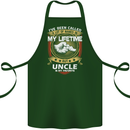 Uncle Is My Favourite Funny Fathers Day Cotton Apron 100% Organic Forest Green