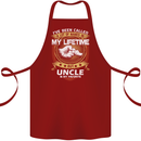 Uncle Is My Favourite Funny Fathers Day Cotton Apron 100% Organic Maroon