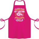 Uncle Is My Favourite Funny Fathers Day Cotton Apron 100% Organic Pink