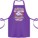 Uncle Is My Favourite Funny Fathers Day Cotton Apron 100% Organic Purple