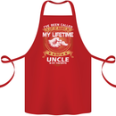 Uncle Is My Favourite Funny Fathers Day Cotton Apron 100% Organic Red