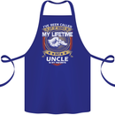 Uncle Is My Favourite Funny Fathers Day Cotton Apron 100% Organic Royal Blue