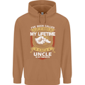 Uncle Is My Favourite Funny Fathers Day Mens 80% Cotton Hoodie Caramel Latte