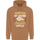 Uncle Is My Favourite Funny Fathers Day Mens 80% Cotton Hoodie Caramel Latte
