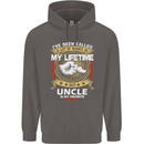 Uncle Is My Favourite Funny Fathers Day Mens 80% Cotton Hoodie Charcoal