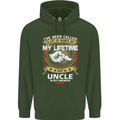 Uncle Is My Favourite Funny Fathers Day Mens 80% Cotton Hoodie Forest Green