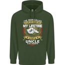 Uncle Is My Favourite Funny Fathers Day Mens 80% Cotton Hoodie Forest Green