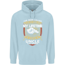 Uncle Is My Favourite Funny Fathers Day Mens 80% Cotton Hoodie Light Blue