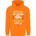 Uncle Is My Favourite Funny Fathers Day Mens 80% Cotton Hoodie Orange