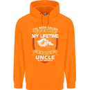 Uncle Is My Favourite Funny Fathers Day Mens 80% Cotton Hoodie Orange