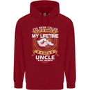 Uncle Is My Favourite Funny Fathers Day Mens 80% Cotton Hoodie Red