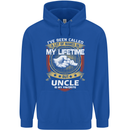 Uncle Is My Favourite Funny Fathers Day Mens 80% Cotton Hoodie Royal Blue