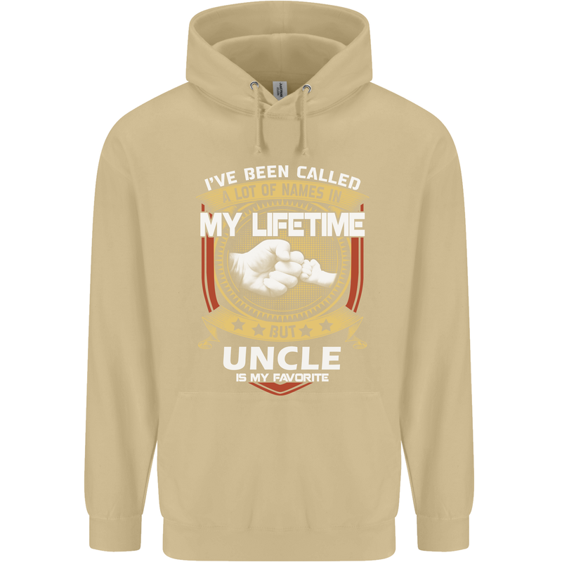 Uncle Is My Favourite Funny Fathers Day Mens 80% Cotton Hoodie Sand
