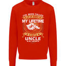 Uncle Is My Favourite Funny Fathers Day Mens Sweatshirt Jumper Bright Red