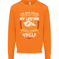 Uncle Is My Favourite Funny Fathers Day Mens Sweatshirt Jumper Orange