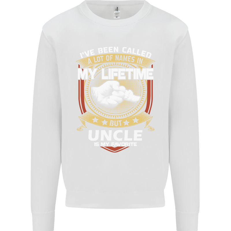 Uncle Is My Favourite Funny Fathers Day Mens Sweatshirt Jumper White