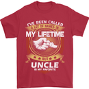 Uncle Is My Favourite Funny Fathers Day Mens T-Shirt Cotton Gildan Red