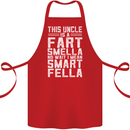 Uncle Is a Fart Smella Funny Fathers Day Cotton Apron 100% Organic Red