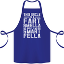 Uncle Is a Fart Smella Funny Fathers Day Cotton Apron 100% Organic Royal Blue