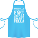 Uncle Is a Fart Smella Funny Fathers Day Cotton Apron 100% Organic Turquoise