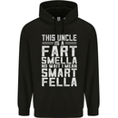 Uncle Is a Fart Smella Funny Fathers Day Mens 80% Cotton Hoodie Black