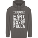 Uncle Is a Fart Smella Funny Fathers Day Mens 80% Cotton Hoodie Charcoal
