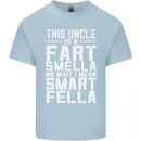 Uncle Is a Fart Smella Funny Fathers Day Mens Cotton T-Shirt Tee Top Light Blue