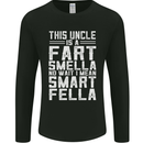 Uncle Is a Fart Smella Funny Fathers Day Mens Long Sleeve T-Shirt Black