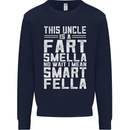 Uncle Is a Fart Smella Funny Fathers Day Mens Sweatshirt Jumper Navy Blue