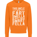 Uncle Is a Fart Smella Funny Fathers Day Mens Sweatshirt Jumper Orange