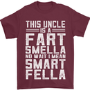 Uncle Is a Fart Smella Funny Fathers Day Mens T-Shirt Cotton Gildan Maroon