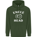 Uncle Knobhead Funny Uncle's Day Nephew Mens 80% Cotton Hoodie Forest Green