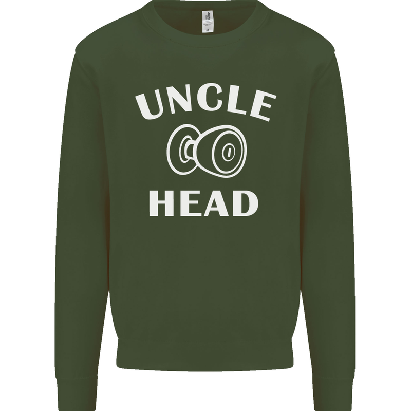 Uncle Knobhead Funny Uncle's Day Nephew Mens Sweatshirt Jumper Forest Green