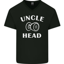 Uncle Knobhead Funny Uncle's Day Nephew Mens V-Neck Cotton T-Shirt Black