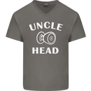 Uncle Knobhead Funny Uncle's Day Nephew Mens V-Neck Cotton T-Shirt Charcoal