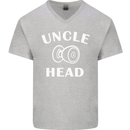Uncle Knobhead Funny Uncle's Day Nephew Mens V-Neck Cotton T-Shirt Sports Grey