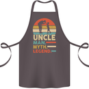 Uncle Man Myth Legend Funny Fathers Day Cotton Apron 100% Organic Dark Grey