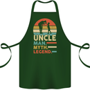 Uncle Man Myth Legend Funny Fathers Day Cotton Apron 100% Organic Forest Green