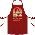 Uncle Man Myth Legend Funny Fathers Day Cotton Apron 100% Organic Maroon